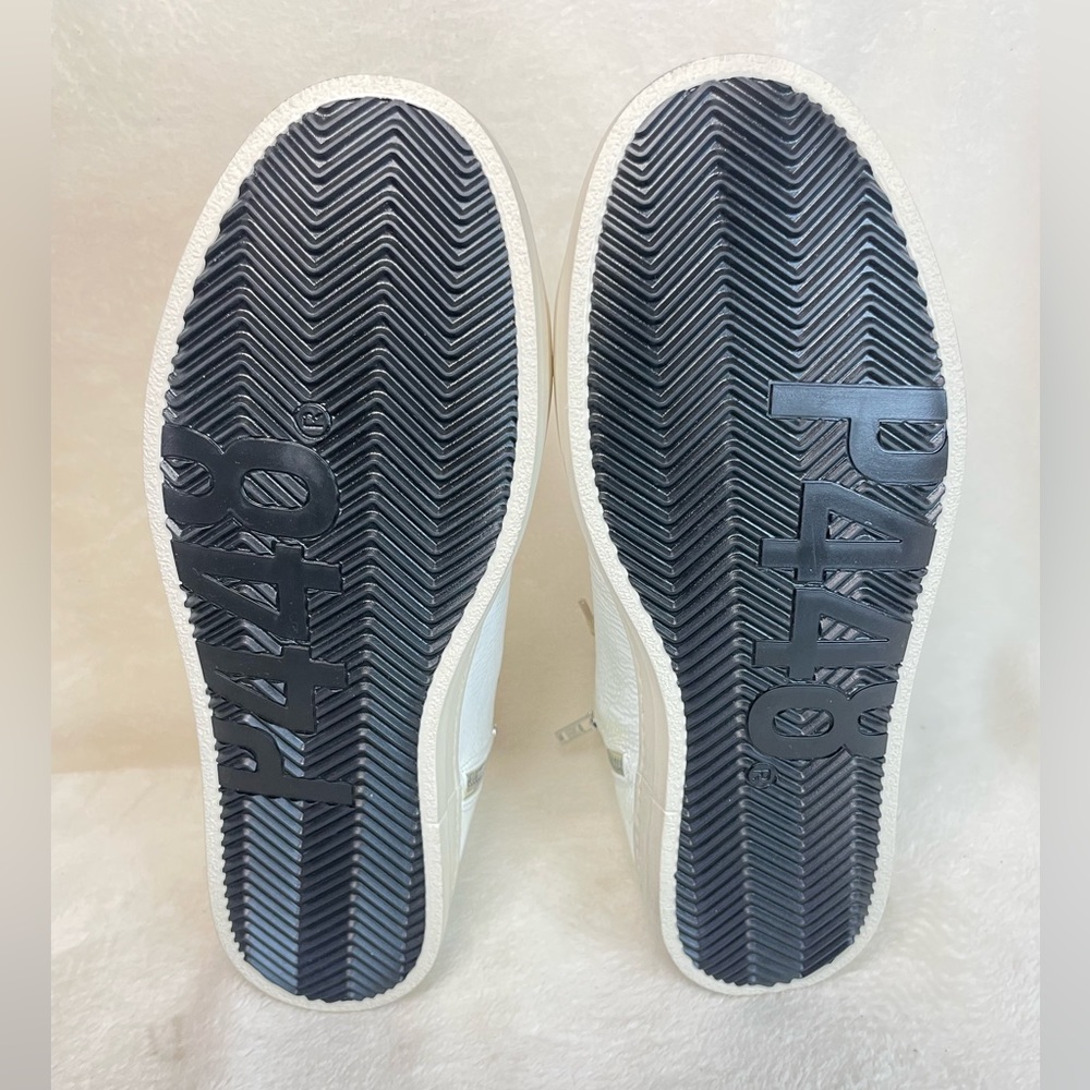 P448 Skate Mid Top Medusa Sneakers Distressed Side Zippers EU 41 (10.5-11) E 543 - Picture 12 of 14